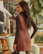 Saundra Faux Suede Mini Dress