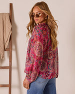 Tide Folk Peasant Boho Top