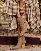 Dark Taupe % Neptune Western Ankle Boots-1