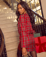 Festive Frenzy Plaid Blazer