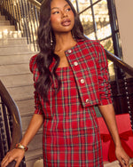 Festive Frenzy Plaid Blazer