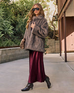 Fuzzy Feeling Faux Fur Coat
