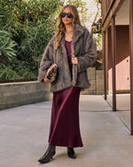 Fuzzy Feeling Faux Fur Coat