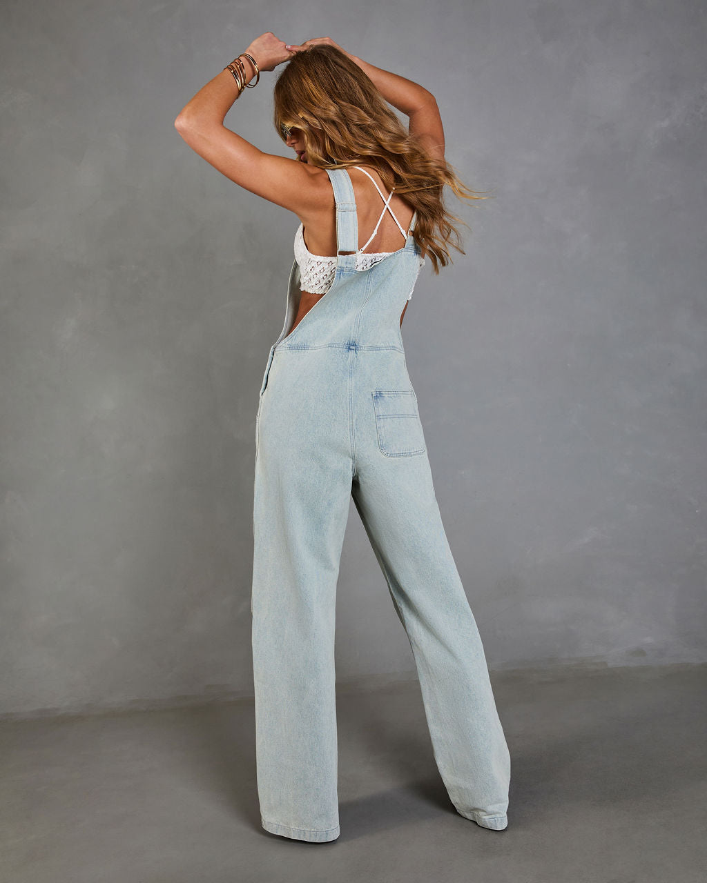 Cloudette Wide Leg Denim Overalls – VICI