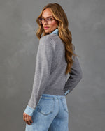 Laney Knit Contrast Denim Trim Sweater