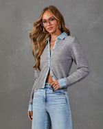 Laney Knit Contrast Denim Trim Sweater