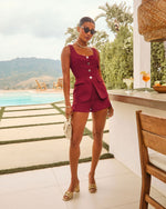 Ninah Button Down Vested Romper