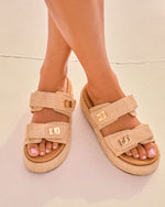 Grazia Raffia Platform Sandals