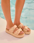 Grazia Raffia Platform Sandals