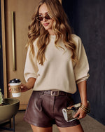 Rustic Rides Belted Leather Shorts