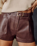 Rustic Rides Belted Leather Shorts