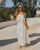 Santorini Breeze Eyelet Maxi Skirt