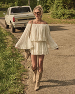 Summer Rodeo Pleated Cotton Mini Skirt