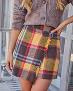 Ronah Plaid Mini Skirt