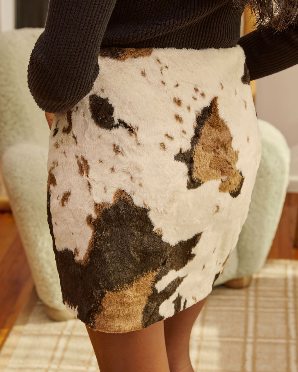Spiced Saddle Cow Print Mini Skirt – VICI