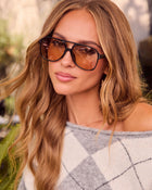 Levy Aviator Frame Sunglasses