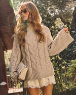 Warmth Haven Cable Knit Turtleneck Sweater