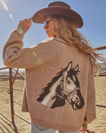Heritage Ride Horse Motif Cardigan
