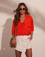 Relaxed Whisper Button Down Top