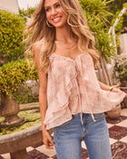 Sunwashed Moments Floral Ruffle Top