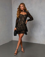 Saela Tiered Mini Lace Dress