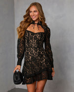Saela Tiered Mini Lace Dress