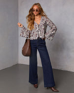 Marene Paisley Ruffle Top