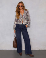 Marene Paisley Ruffle Top