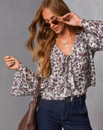 Marene Paisley Ruffle Top