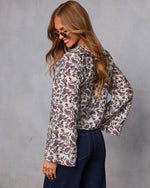 Marene Paisley Ruffle Top