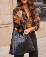 Ramina Woven Leather Shoulder Bag