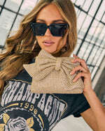 Timeless Shine Embellished Bow Clutch