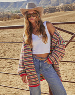 Dustlight Striped Open Front Cardigan