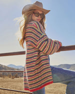 Dustlight Striped Open Front Cardigan