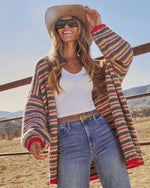 Dustlight Striped Open Front Cardigan