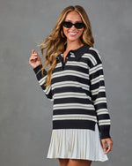 Study Hall Striped Collegiate Mini Dress