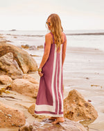 Heatwave Social Striped Shift Midi Dress