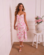 Orchid Whispers Floral Midi Dress
