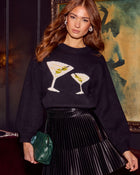 Martini Sips Graphic Sweater