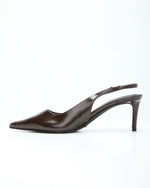 Brown % Isaline Leopard Slingback Heels-2