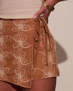 Marciela Stitched Side Tie Mini Skort