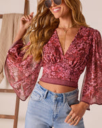 Elisah Kimono Sleeve Peasant Top