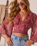 Elisah Kimono Sleeve Peasant Top