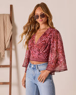 Elisah Kimono Sleeve Peasant Top