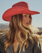 Dark Red % Canyon Sunset Structured Cowboy Hat-7