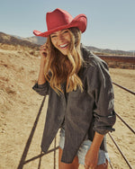 Dark Red % Canyon Sunset Structured Cowboy Hat-8