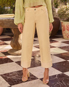 Levon Super Stretch Mid Rise Wide Leg Jeans