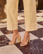 Levon Super Stretch Mid Rise Wide Leg Jeans