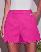 Giselle Scallop Hem Shorts