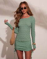 Sunwashed Edit Scrunch Long Sleeve Top